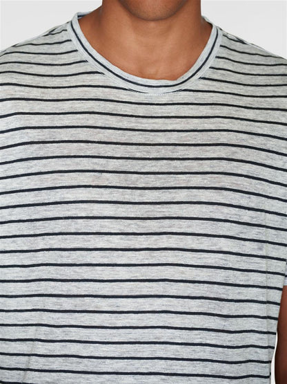 Regular Linen Striped T-Shirt