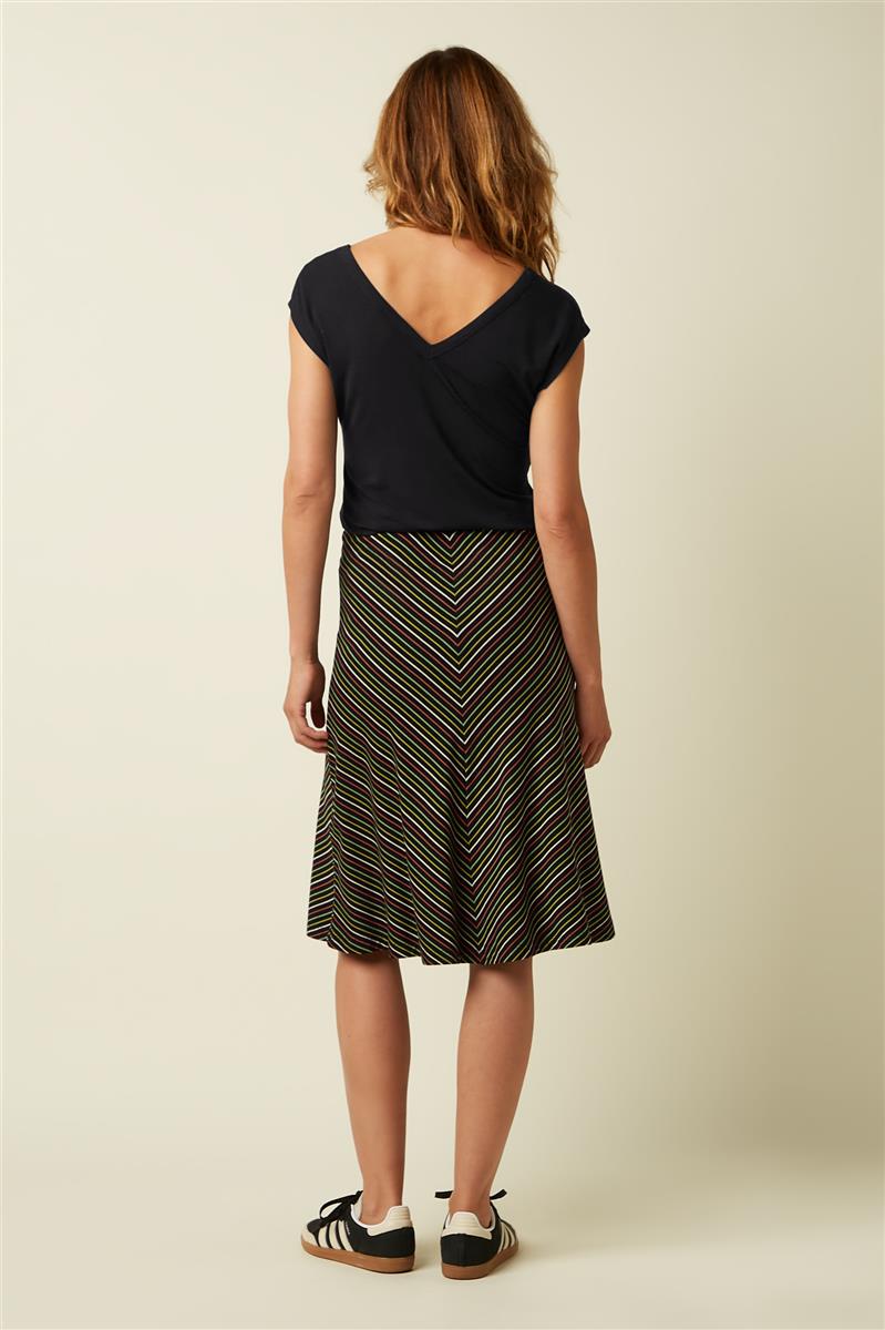 Juno Panel Skirt Menchini Stripe