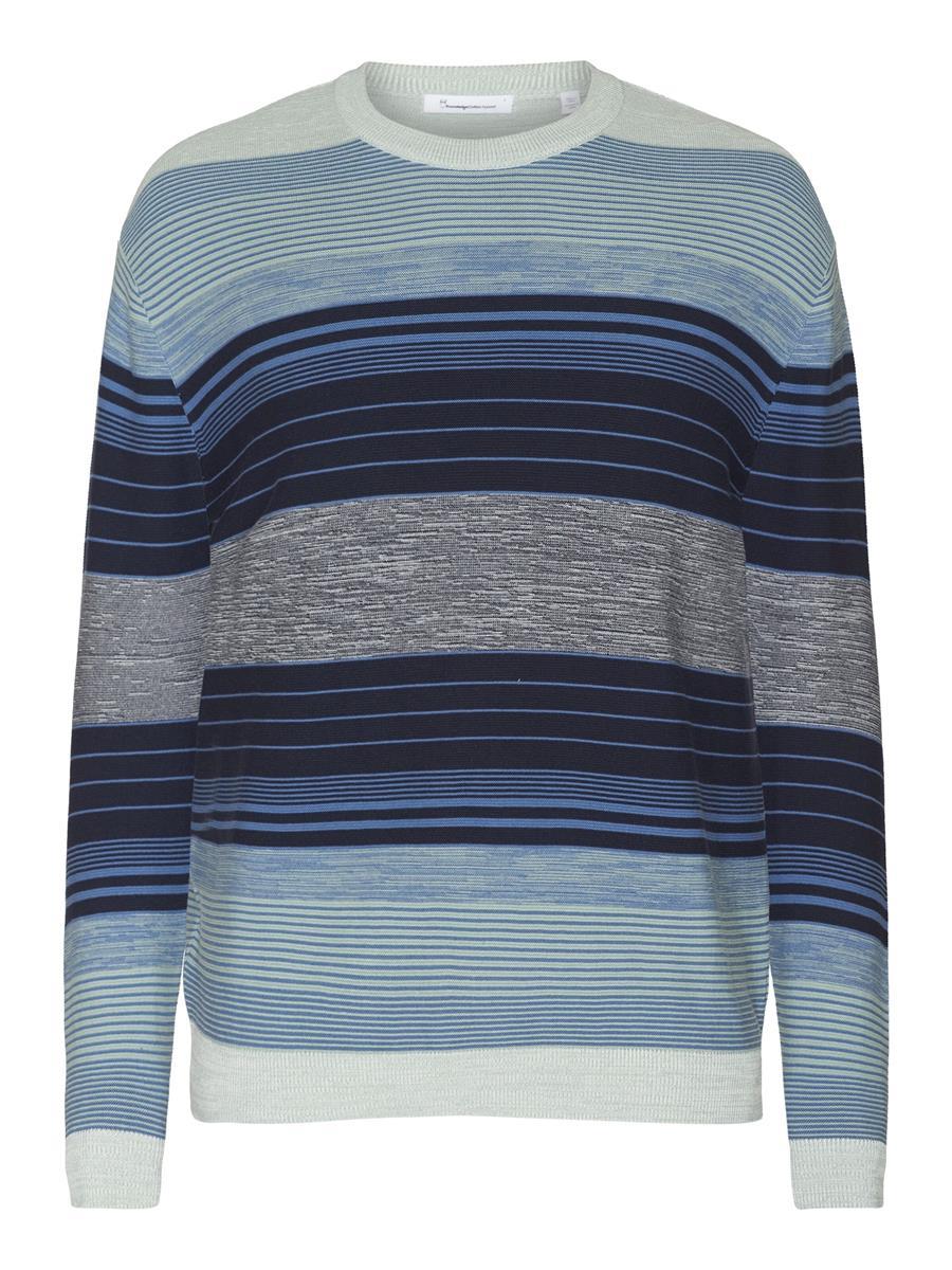 Loose Striped Multicolored Crew Neck