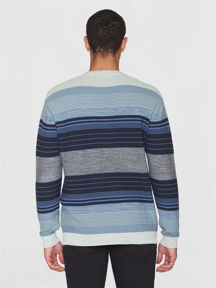 Loose Striped Multicolored Crew Neck