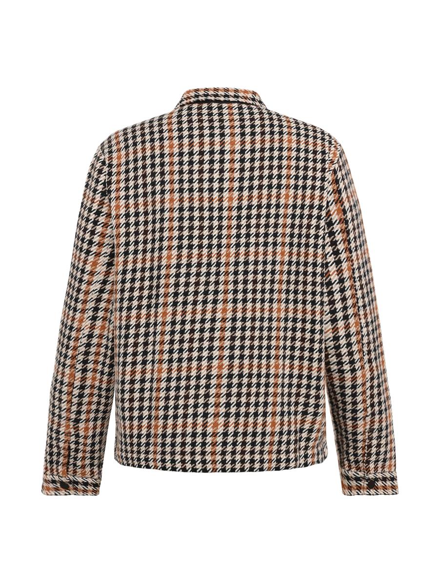 Houndtooth Zip Overshirt