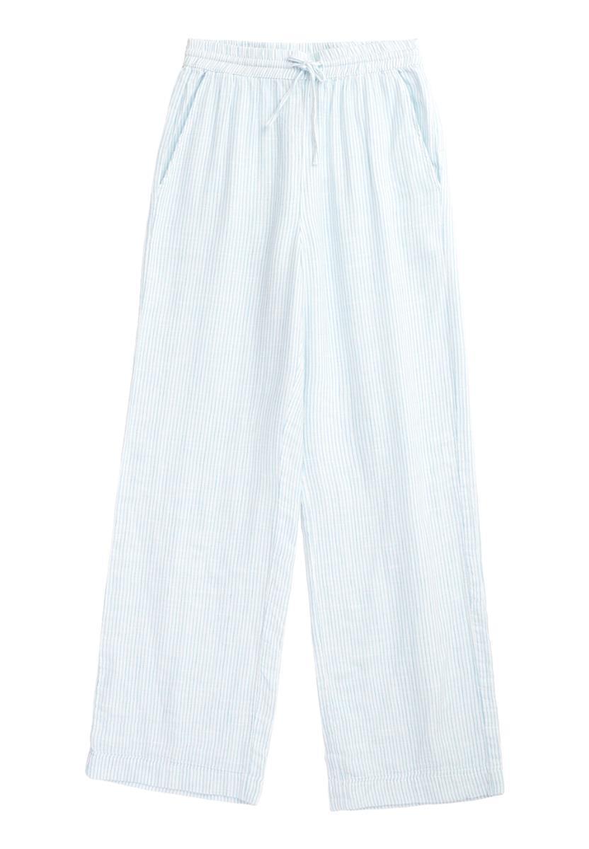 Posey Wide Mid-Rise Double Faced Stripe Pants