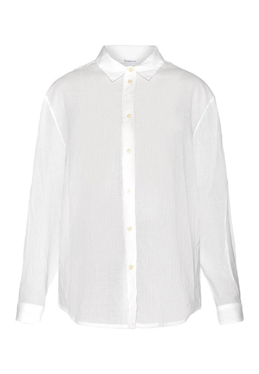 Loose Stripe Structure Shirt