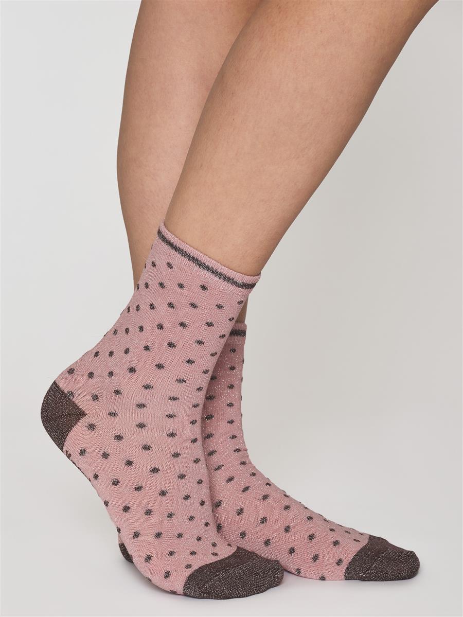 2 Pack Pack Lurex Glitter Dot Socks