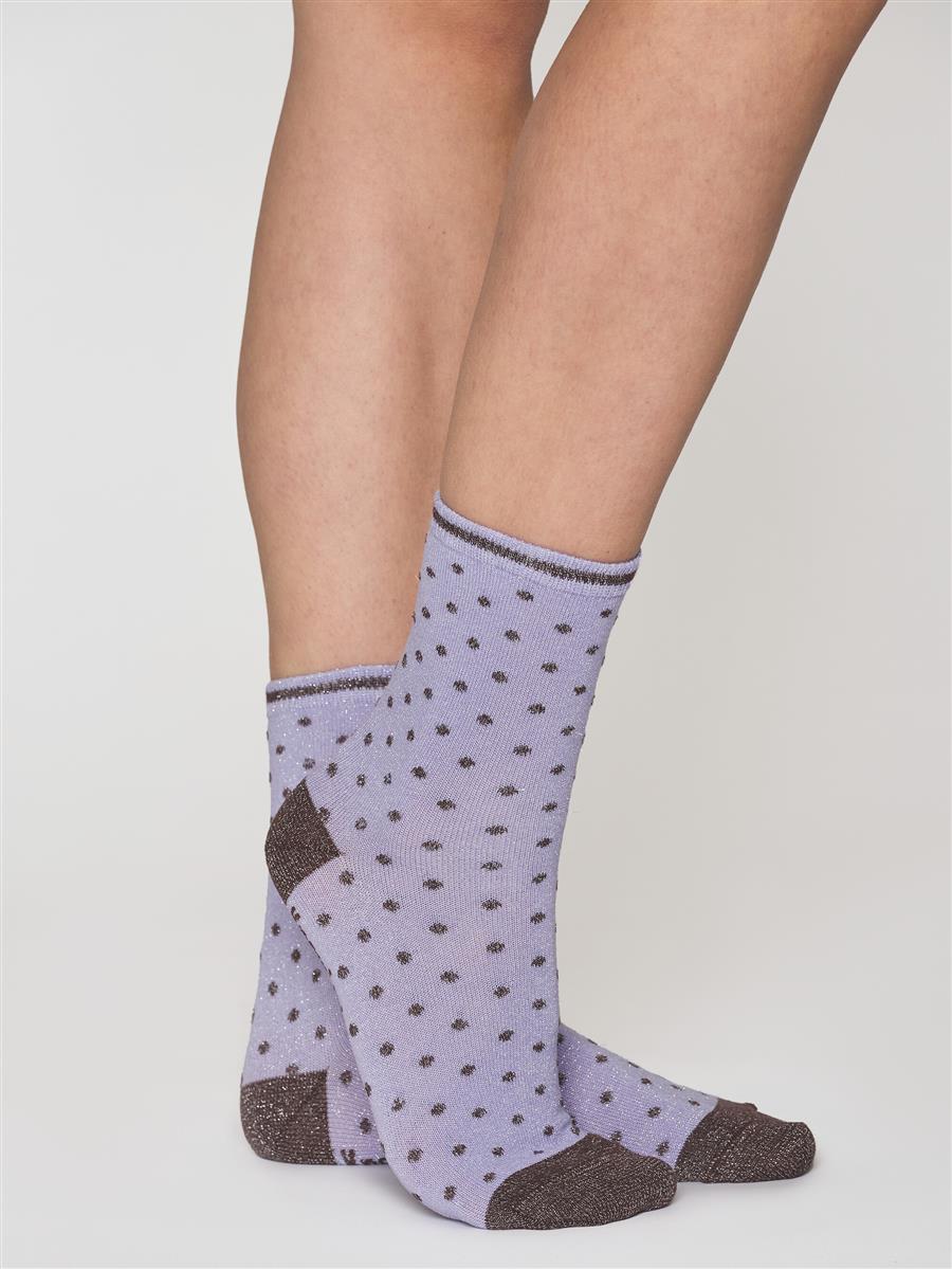 2 Pack Pack Lurex Glitter Dot Socks