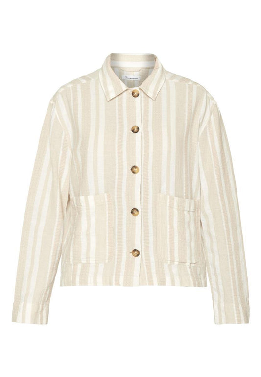 Jacquard Woven Stripe Regular Overshirt