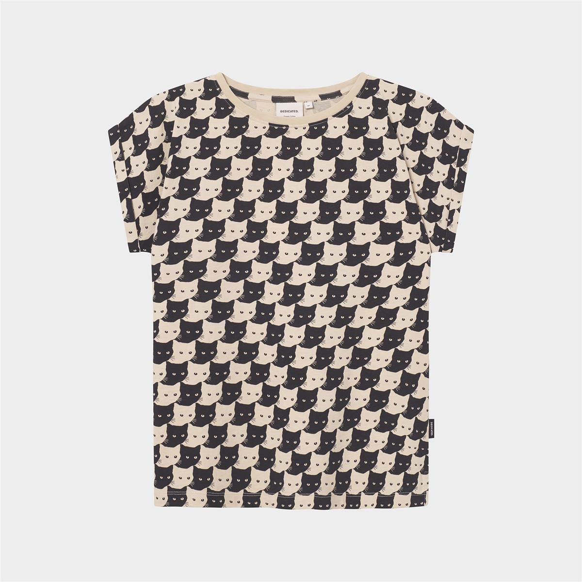 T-Shirt Visby Pepita Cats Oat White