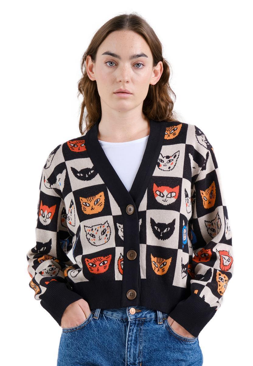 Cardigan Kanan Cat Bingo Black