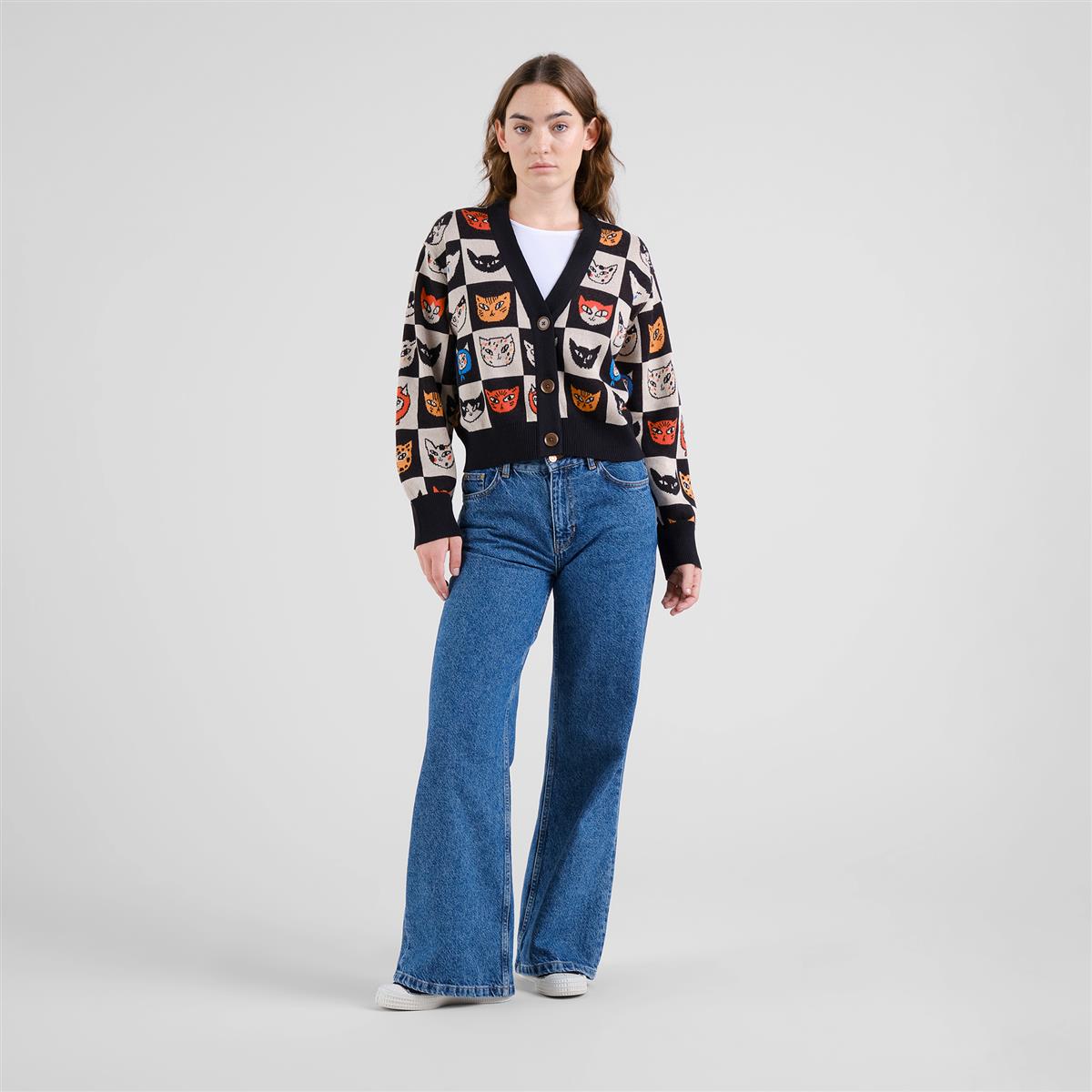 Cardigan Kanan Cat Bingo Black