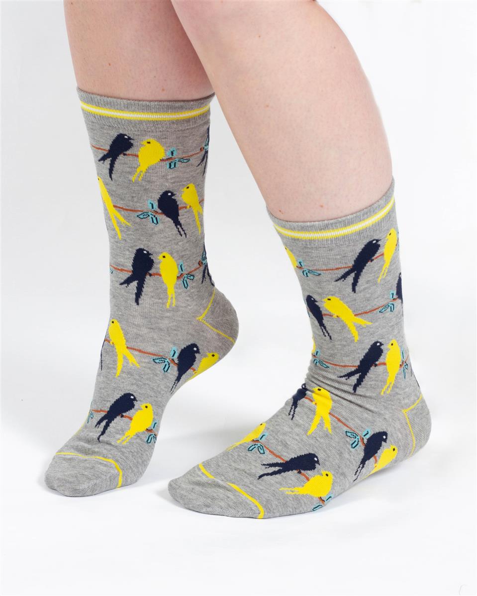 Lovebird Silhouette Socks