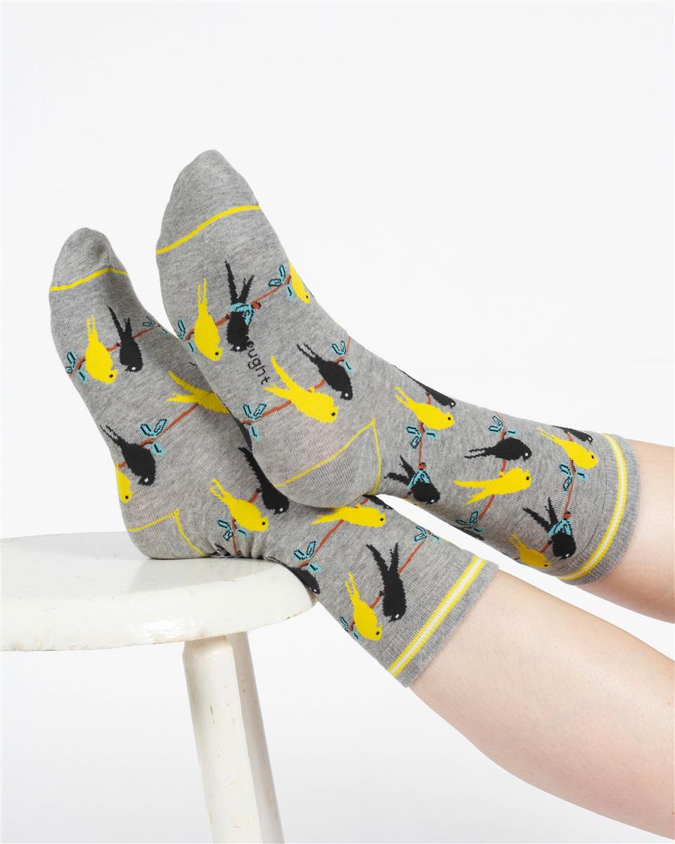 Lovebird Silhouette Socks