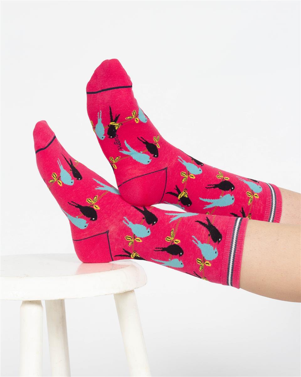 Lovebird Silhouette Socks