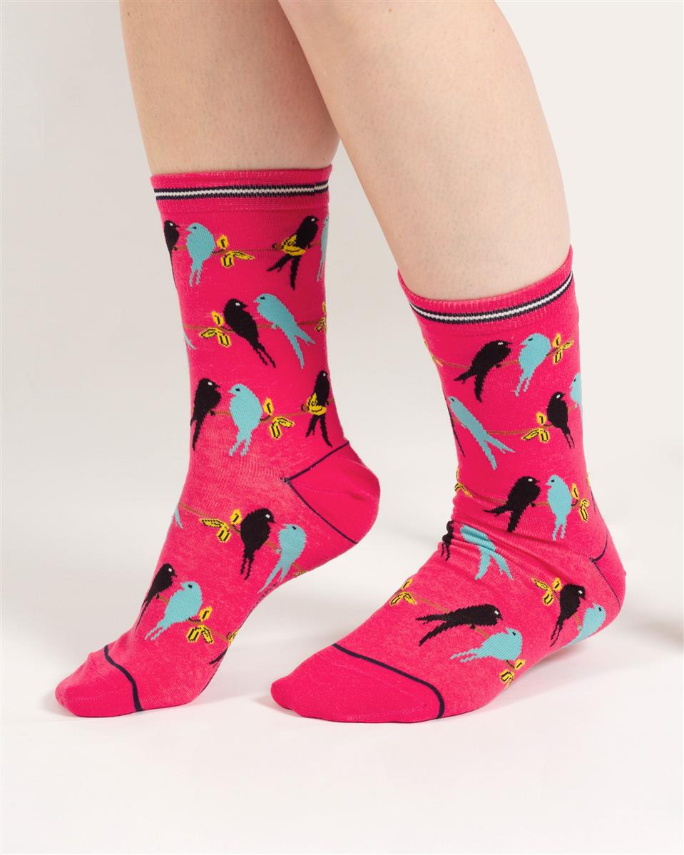 Lovebird Silhouette Socks