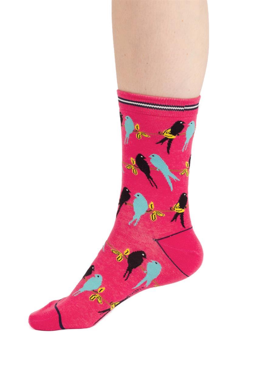Lovebird Silhouette Socks