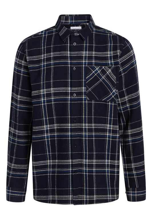 Light Flannel Checkered Relaxed Fit Shirt-Vegan