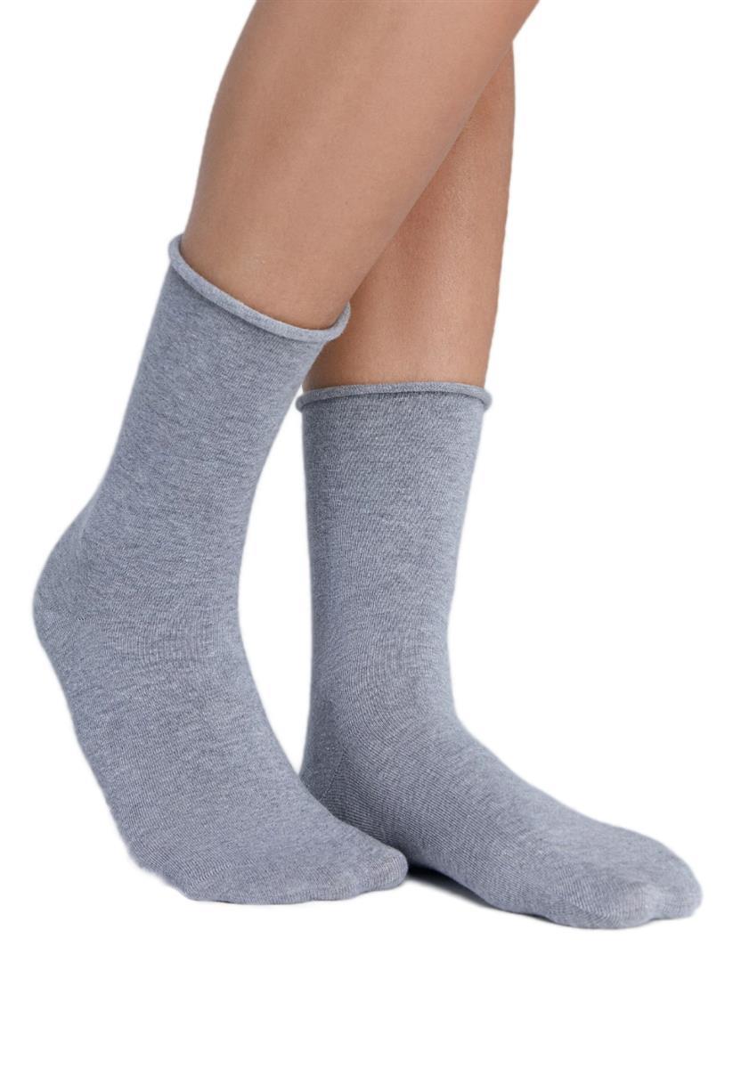 Socken mit Rollrand