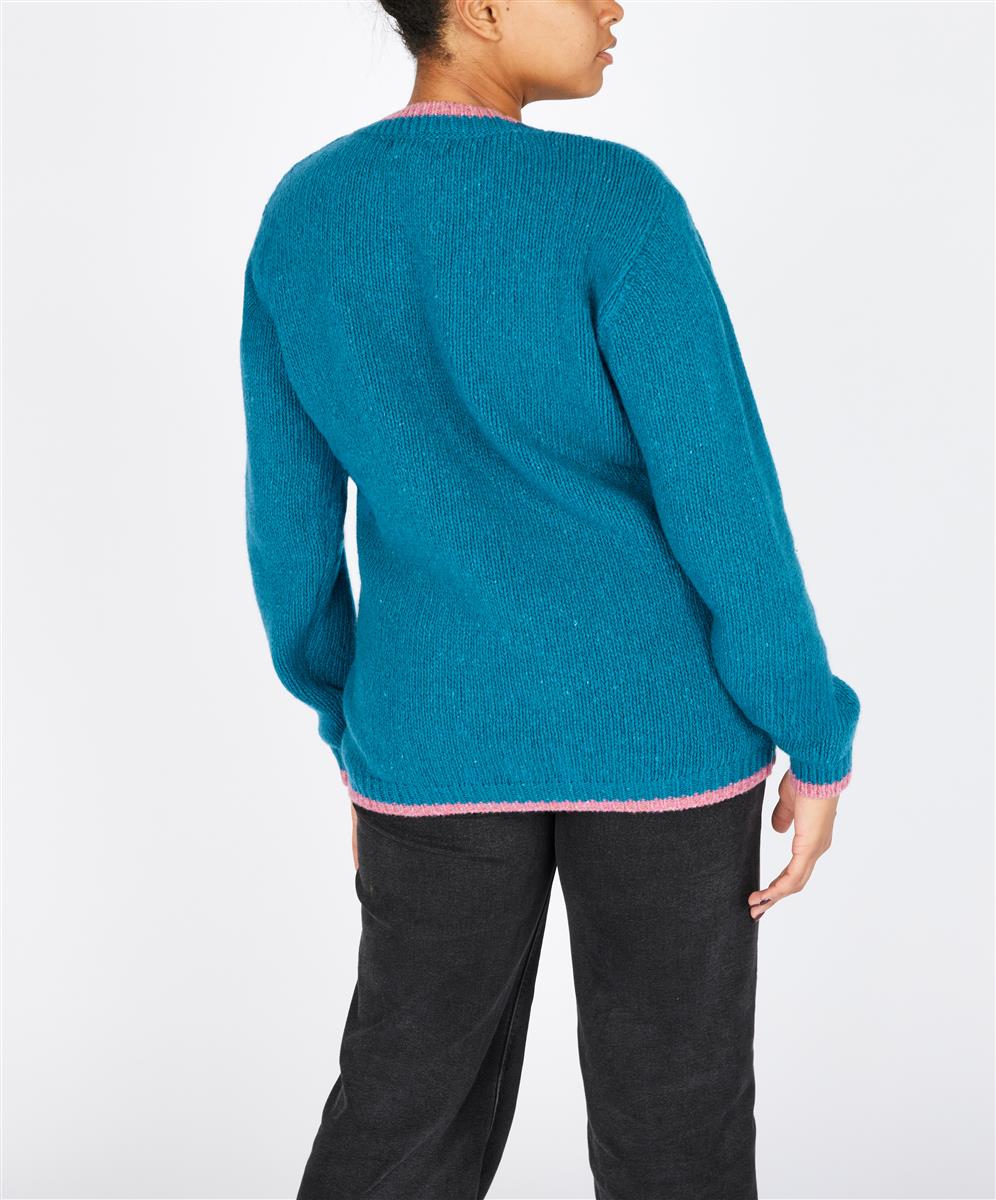 Ladies Knitted Slaney Crew Neck Pullover