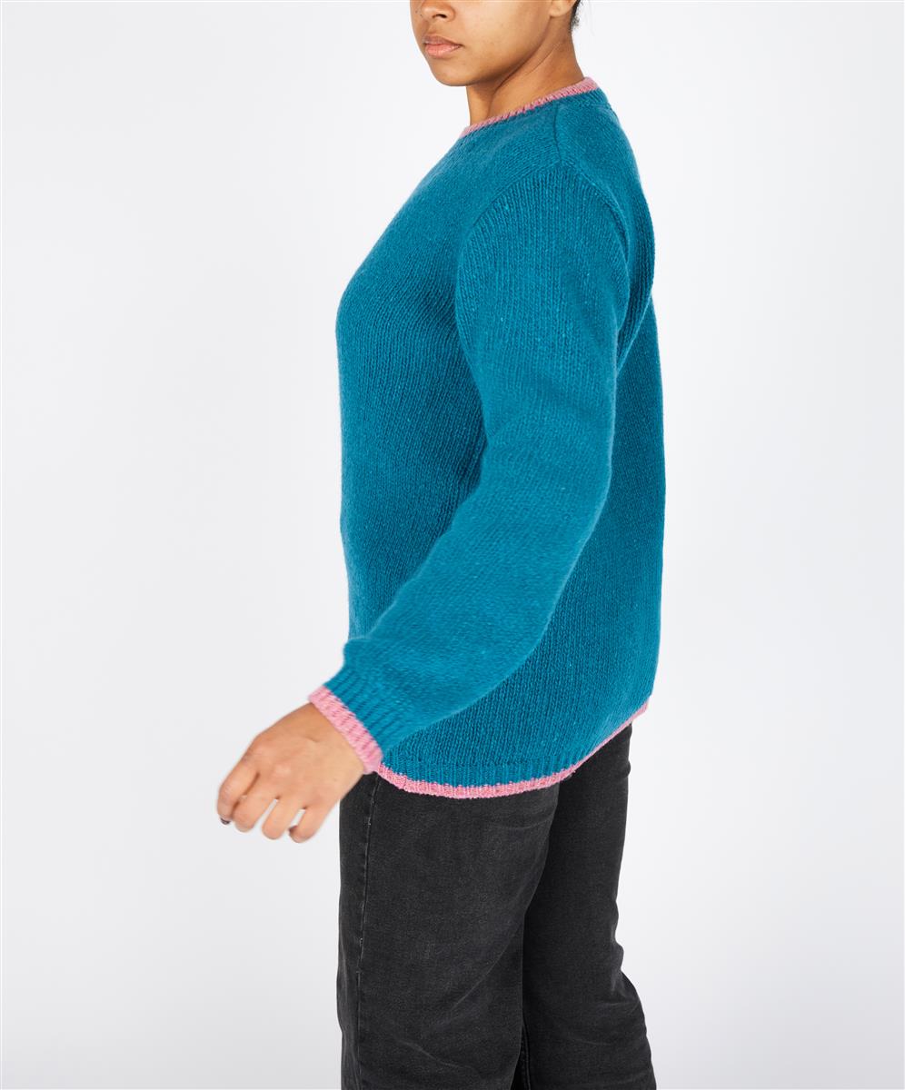 Ladies Knitted Slaney Crew Neck Pullover