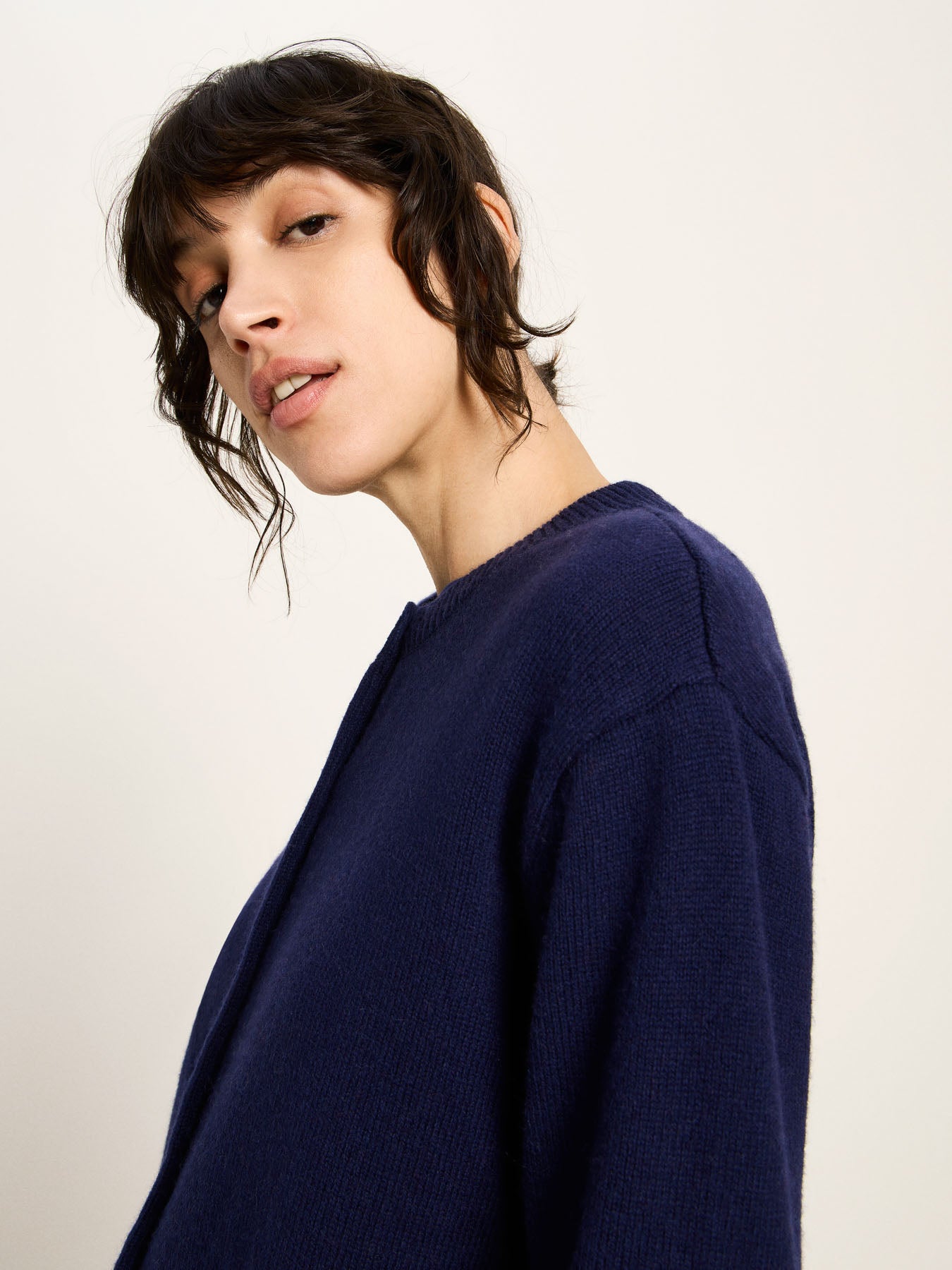 Boxy Strickjacke