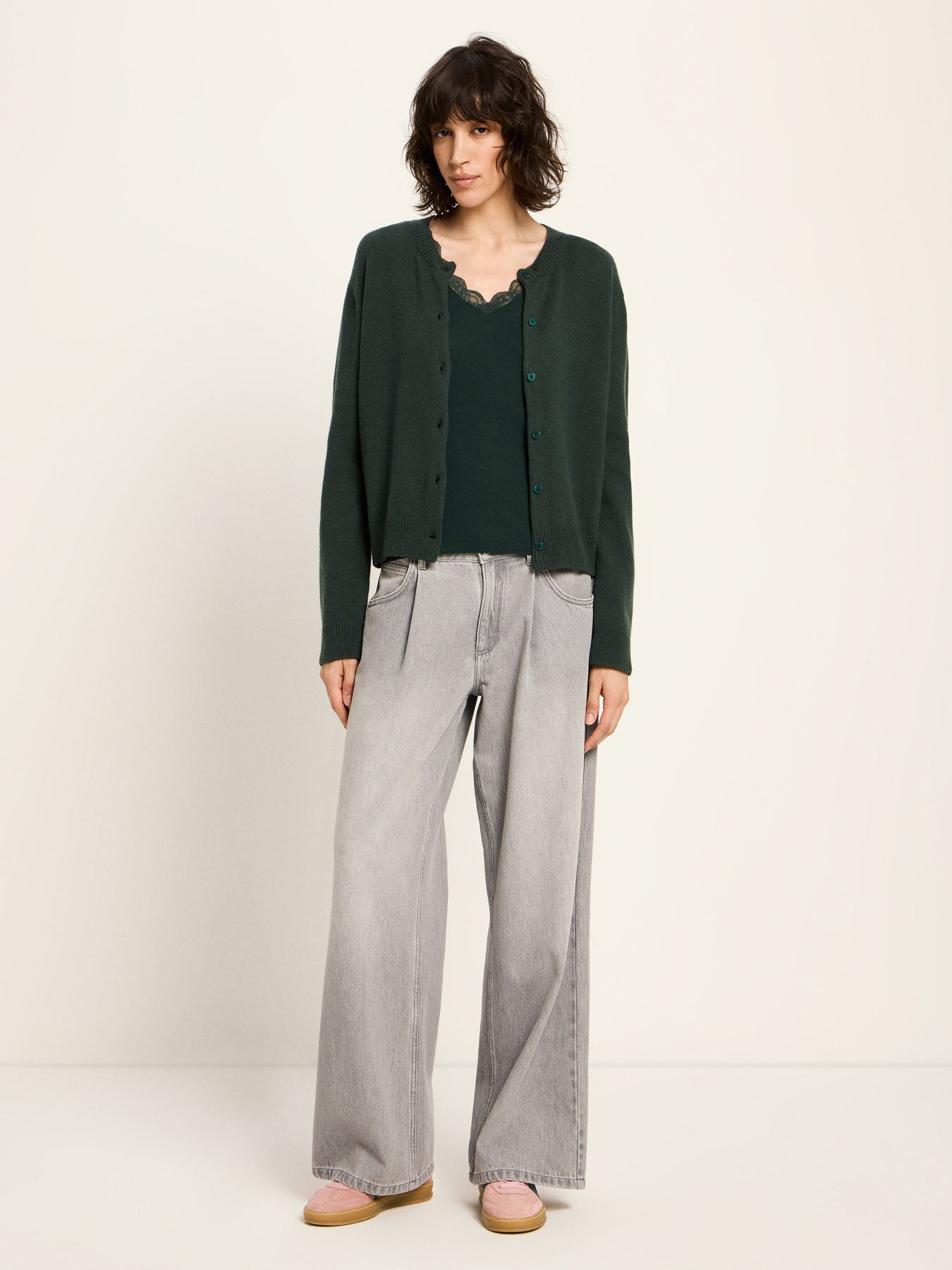 Boxy Strickjacke