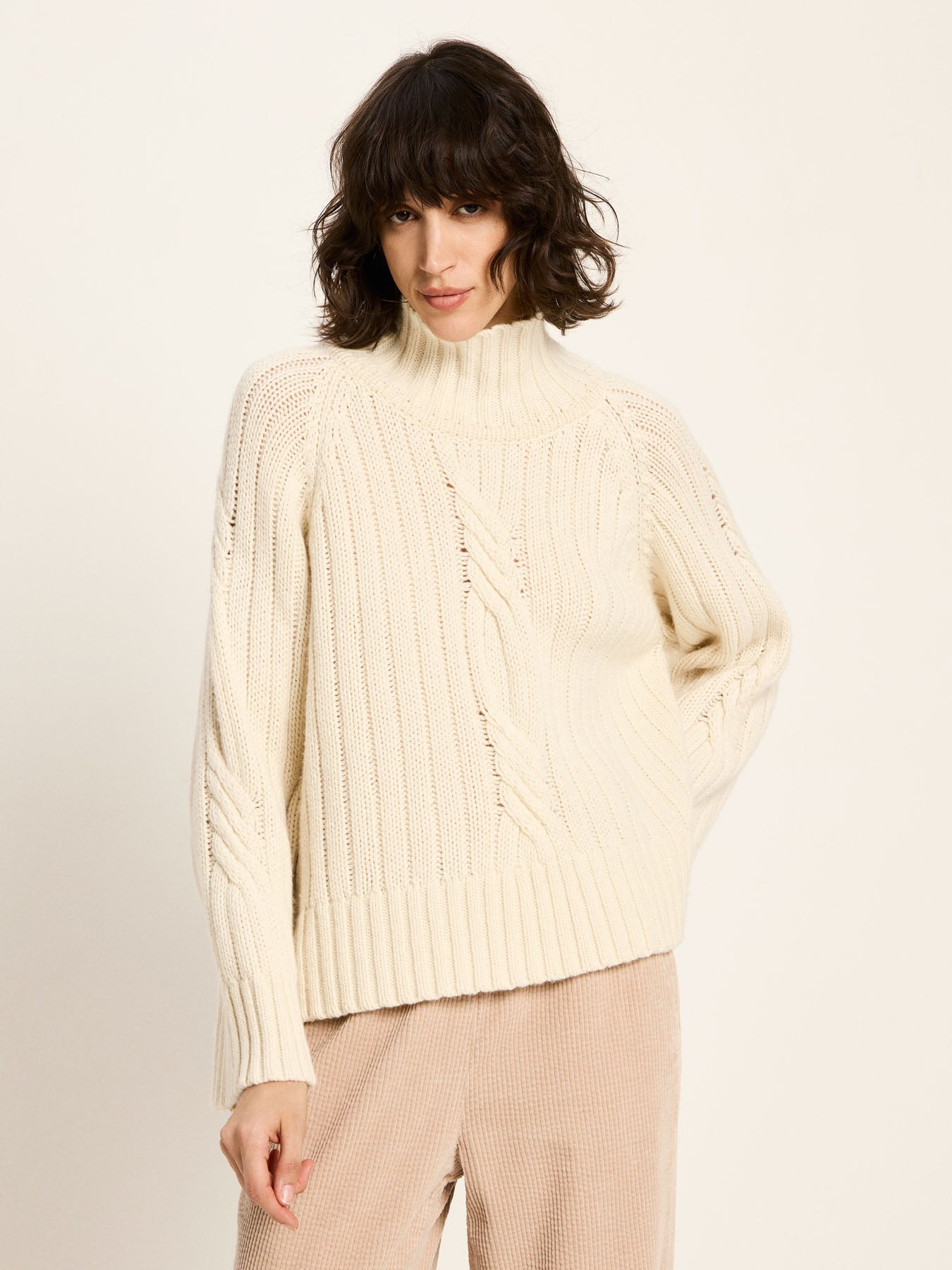 Rippenpullover Oversized