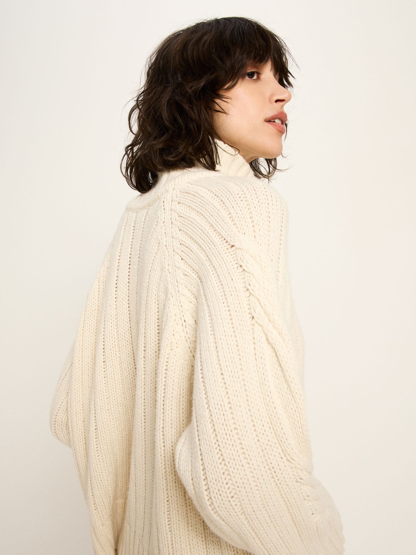 Rippenpullover Oversized