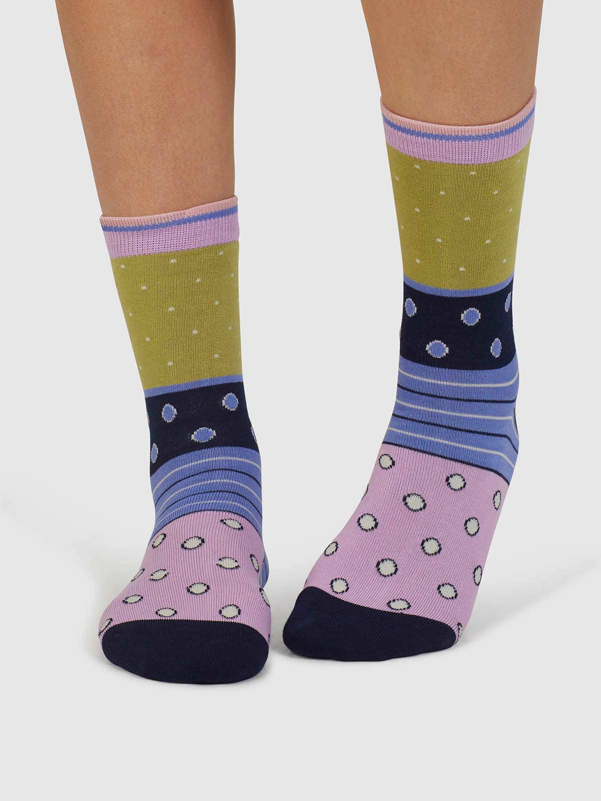 Rondel Spot And Stripe Bamboo Ankle Socks