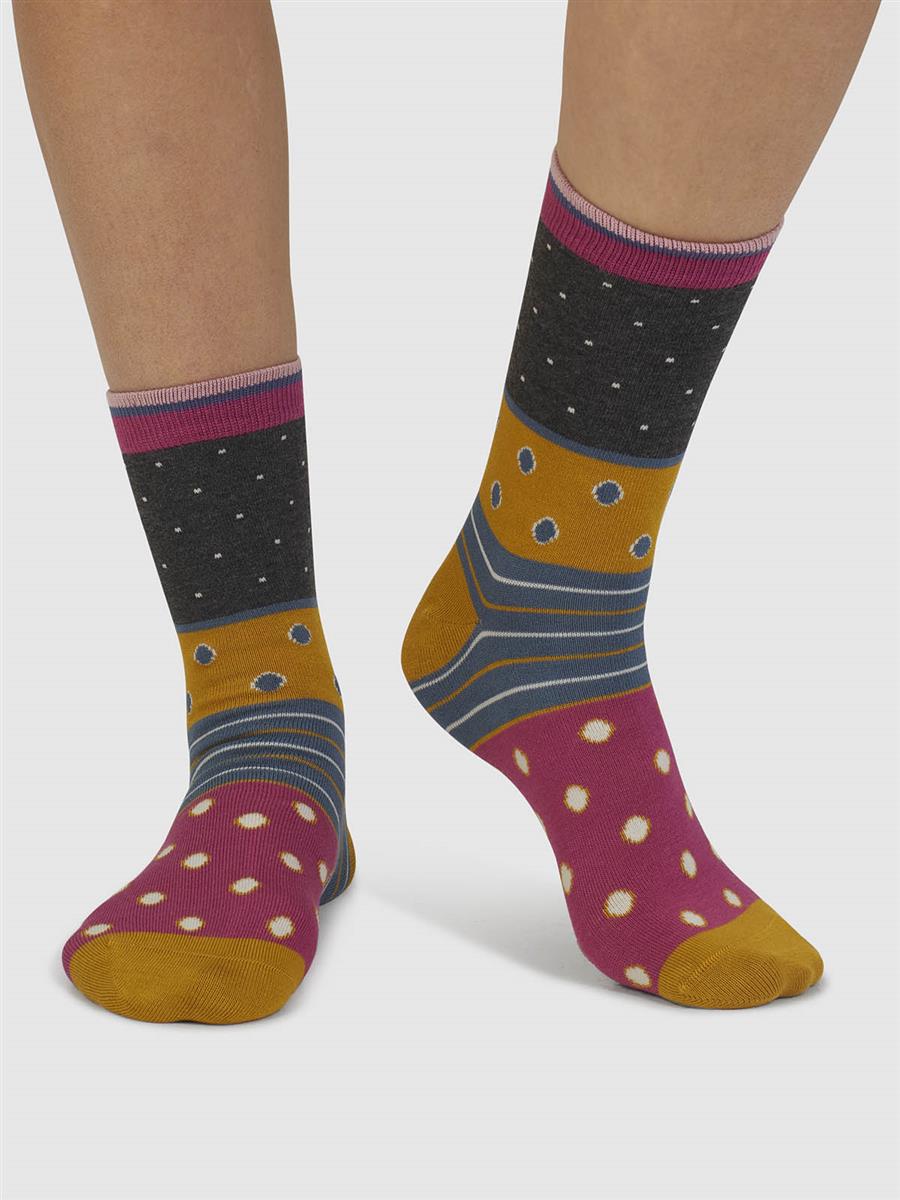 Rondel Spot And Stripe Bamboo Ankle Socks