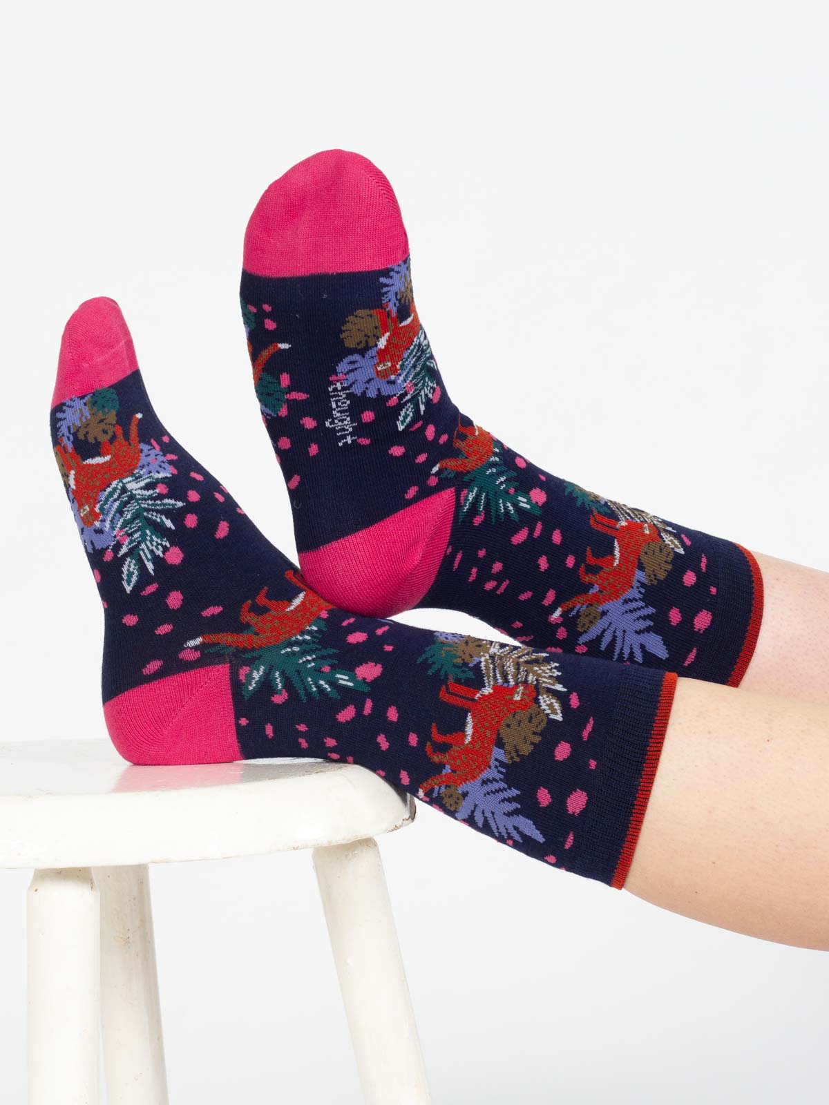 Tropical Animal Crew Socks