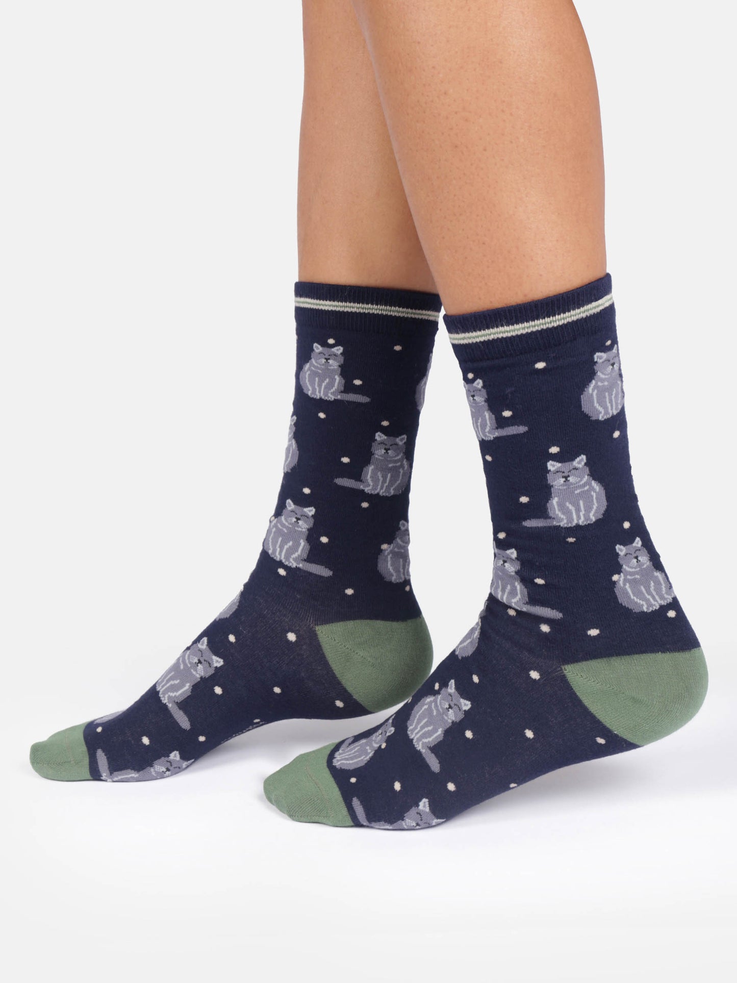 Womens Cats And Dogs Bamboo Crew Socks