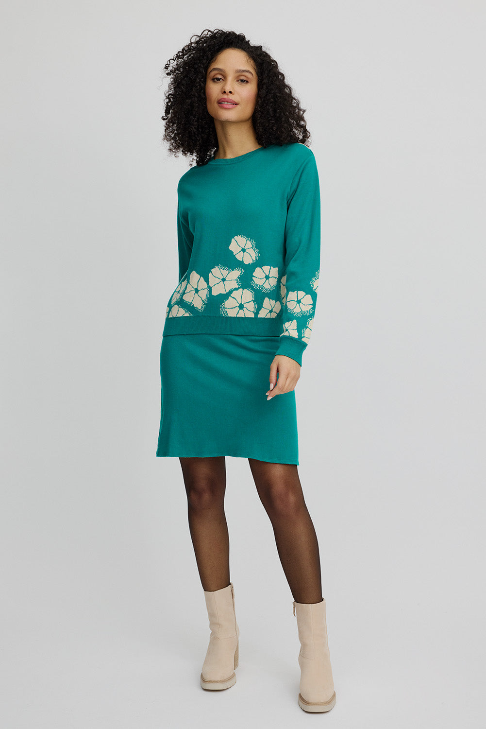 Lockerer Jaquard-Pullover - Marlowe nature