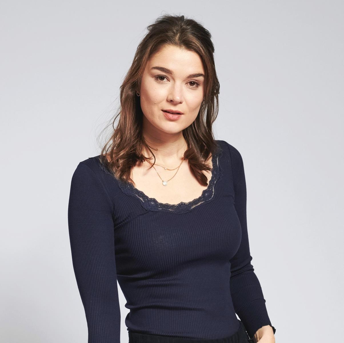 Langarmshirt mit Spitze