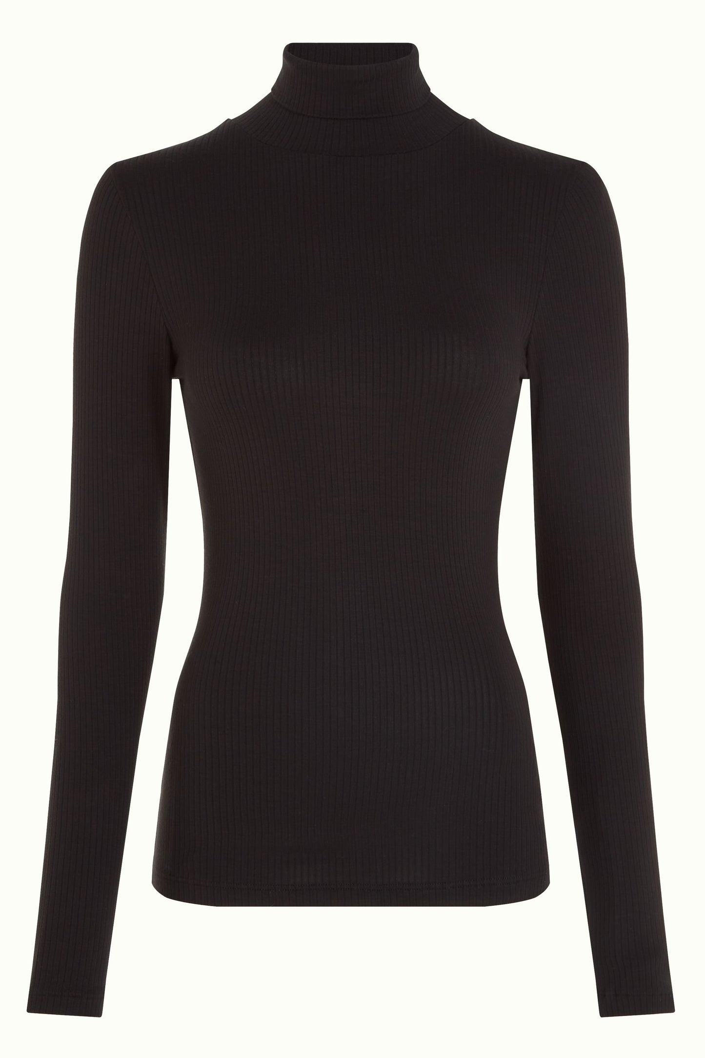 Rollneck Top Uni Rib