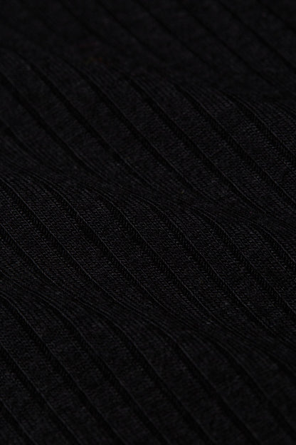 Rollneck Top Uni Rib