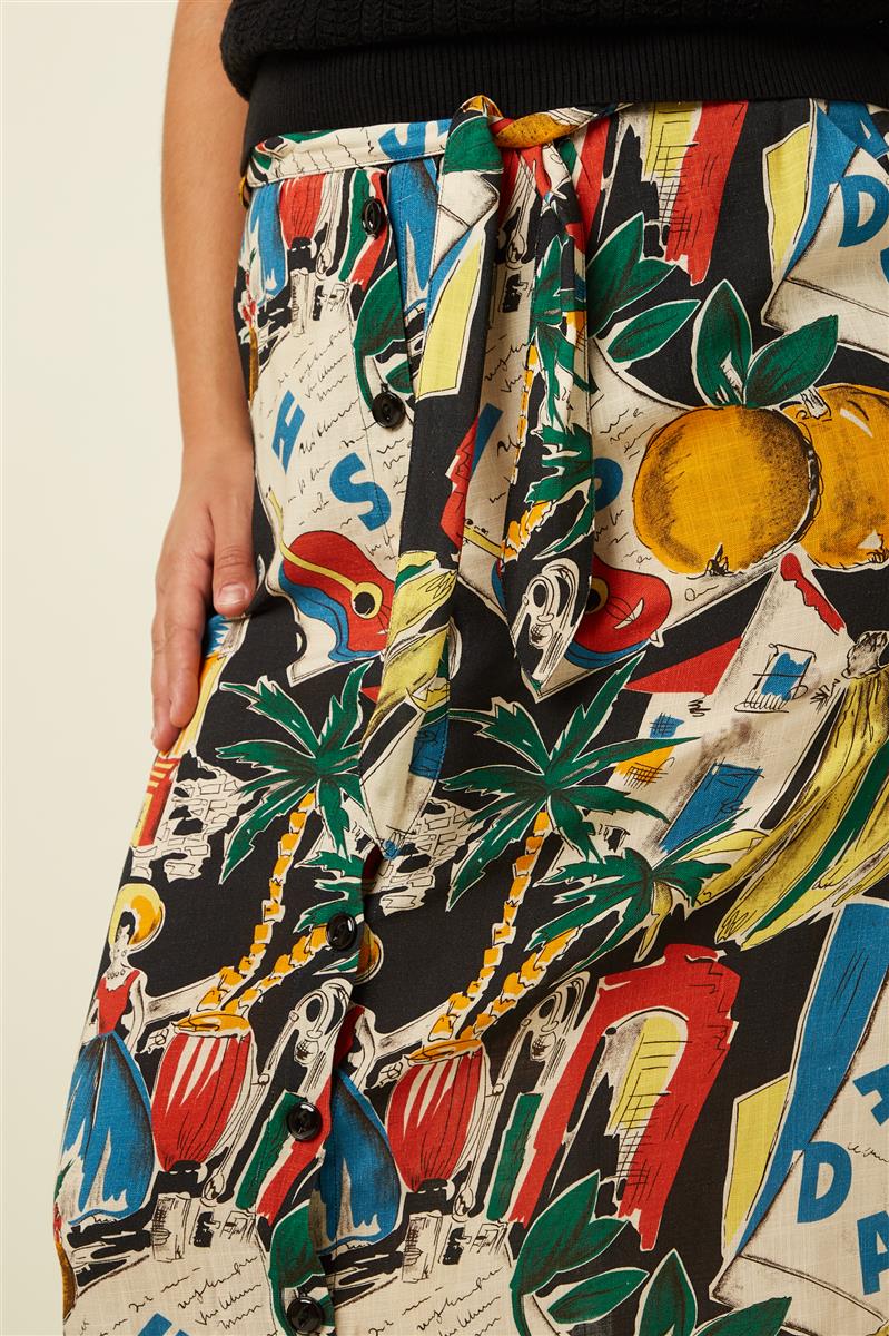 Lola Button Skirt Tropez