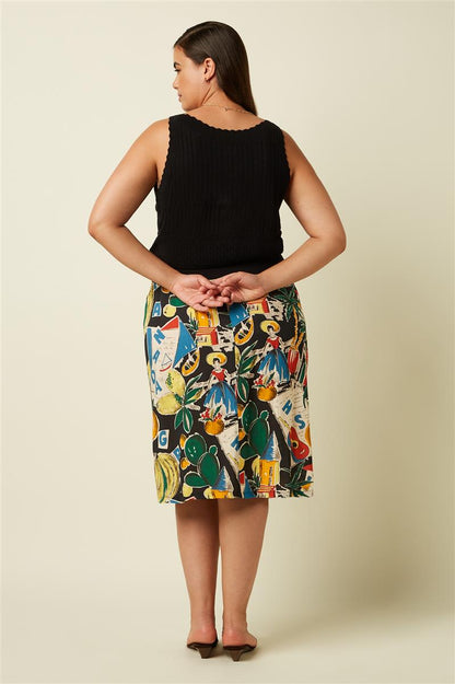 Lola Button Skirt Tropez