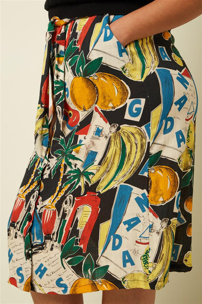 Lola Button Skirt Tropez