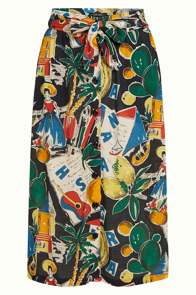 Lola Button Skirt Tropez
