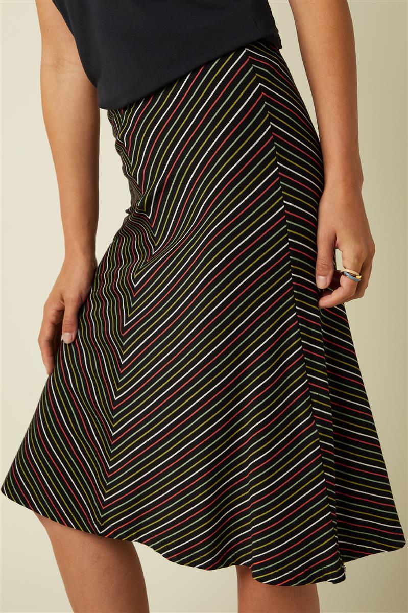 Juno Panel Skirt Menchini Stripe