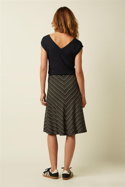 Juno Panel Skirt Menchini Stripe