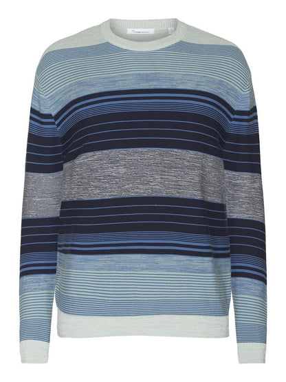 Loose Striped Multicolored Crew Neck