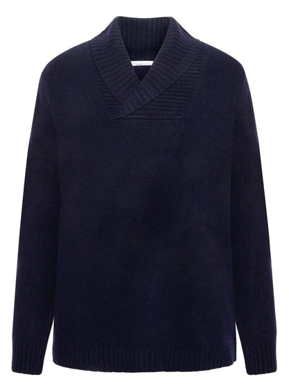 Shawl Neck Wool Knit