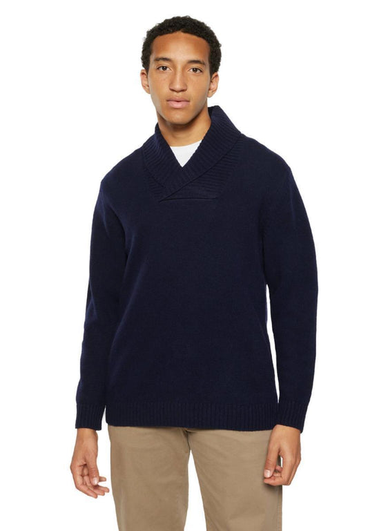 Shawl Neck Wool Knit