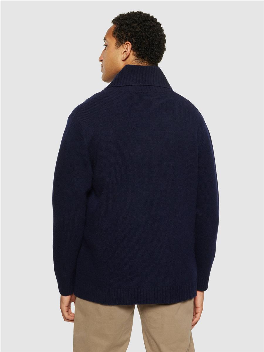 Shawl Neck Wool Knit