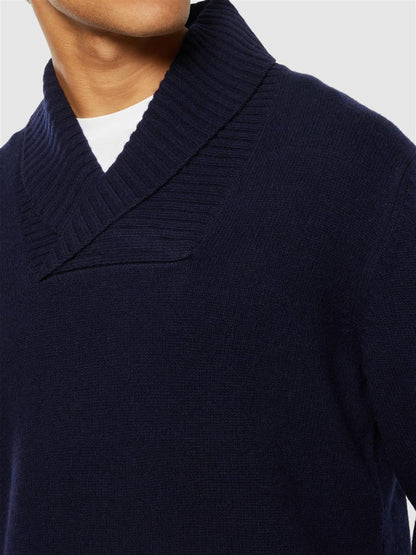 Shawl Neck Wool Knit