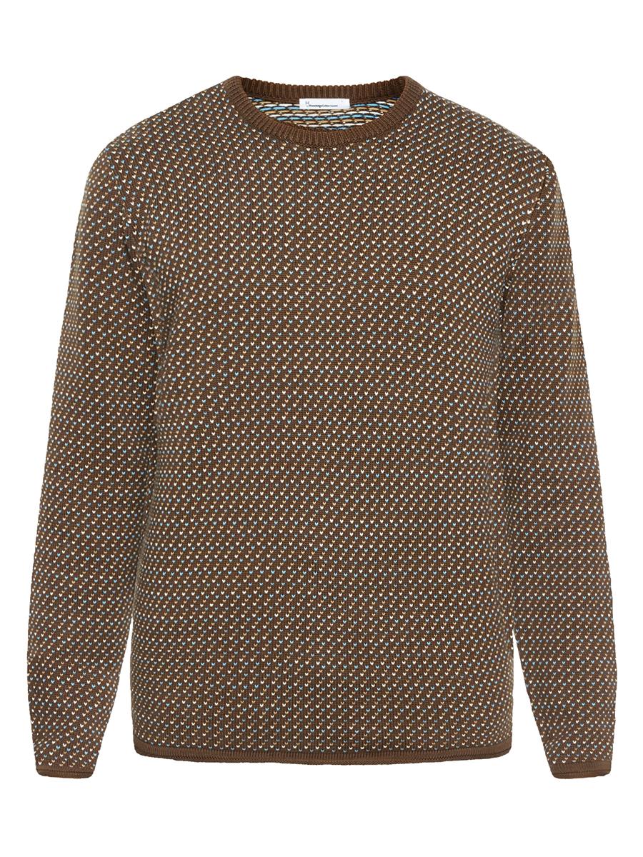 Jacquard Crew Neck Knit