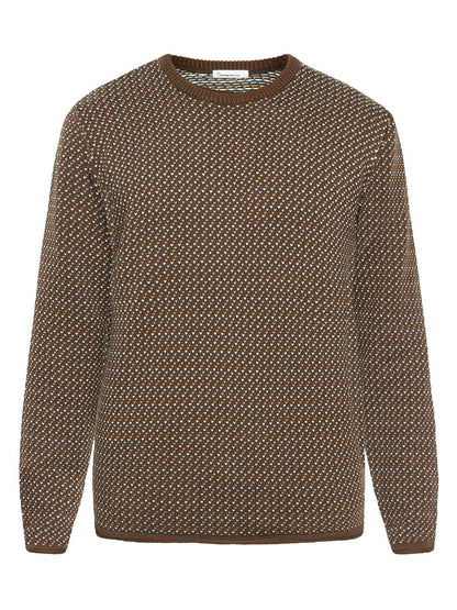 Jacquard Crew Neck Knit