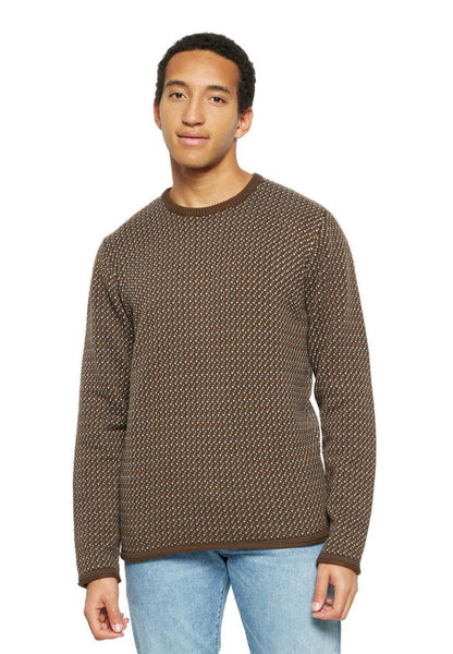 Jacquard Crew Neck Knit