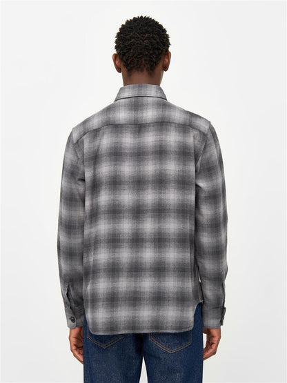 Loose Fit Checkered Flannel Shirt