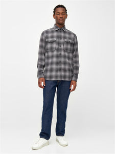 Loose Fit Checkered Flannel Shirt